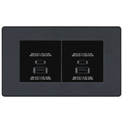 BG Evolve Matt Grey 4G Faceplate with 45W USB A+C Charger Modules – Black Insert by British General (BG-PCDMGEMR4B+EMUSBAC45B)