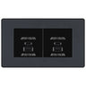 BG Evolve Matt Grey 4G Faceplate with 45W USB A+C Charger Modules – Black Insert by British General (BG-PCDMGEMR4B+EMUSBAC45B)