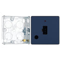 BG Evolve Matt Blue 13A Flex Outlet Neon Unswitched Fused Connection Unit PCDDB54B with 25mm Steel Back Box