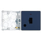 BG Evolve Matt Blue 13A Flex Outlet Neon Unswitched Fused Connection Unit PCDDB54B with 25mm Steel Back Box