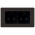 BG Screwless Black Nickel 4 Gang 13A Unswitched Socket - FBN4GUSSB