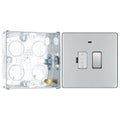 BG Screwless Polished Chrome 13A Switched Spur + Neon FPC52 with 25mm Steel Back Box