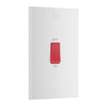 BG 973 Moulded Square Edge | White | 2 Gang 45A 2 Pole Cooker Switch