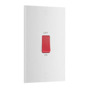 BG 973 Moulded Square Edge | White | 2 Gang 45A 2 Pole Cooker Switch by British General (BG-973)