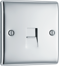 BG NPCBTS1 Nexus Metal Polished Chrome 1 Gang Slave Telephone Socket