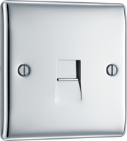 BG NPCBTS1 Nexus Metal Polished Chrome 1 Gang Slave Telephone Socket by British General (BG-NPCBTS1-Shopify-SA_1)