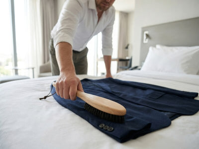 Corby Skipton Wooden Clothes Brush in Light Wood