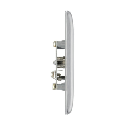BG Nexus Brushed Steel Single Co-Axial Socket NBS60 With 35mm Steel Back Box