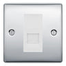 BG Nexus Polished Chrome Single IDC Secondary Telephone Socket - White Insert by British General (BG-NPCBTS1W)
