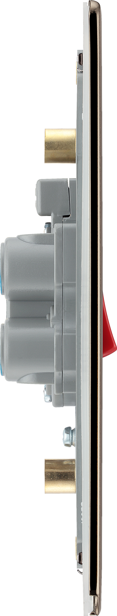 BG FBN72 Nexus Screwless Flat-Plate Cooker Switch Black Nickel Neon 2 Way 45A by British General (BG-FBN72)