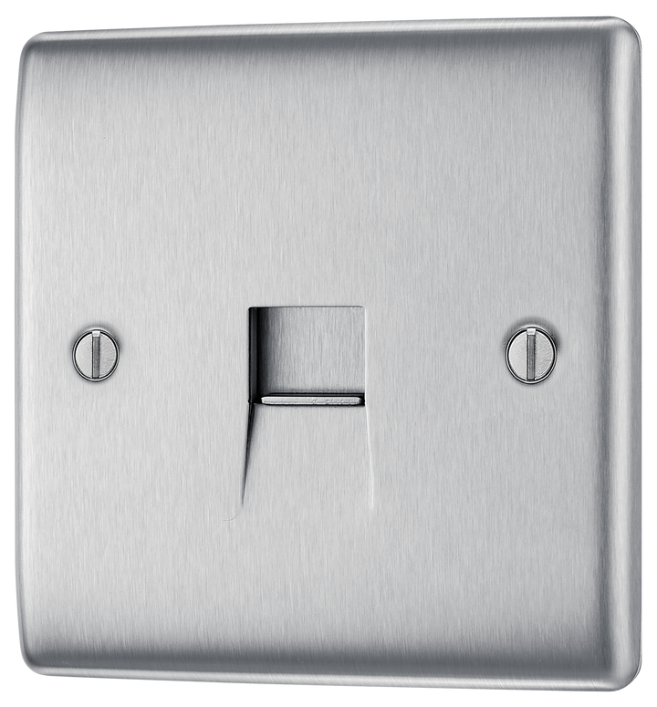 NBSBTM1 Front - This master telephone socket from British General uses a screw terminal connection and should be used where your telephone line enters your property.