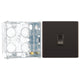 BG Screwless Black Nickel 20A 16AX 2 Way Single Light Switch FBN12 with 35mm Steel Back Box