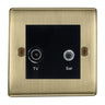 BG Nexus Metal Antique Brass TV & Satellite Socket NABTVSATB by British General (BG-NABTVSATB)