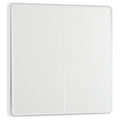 BG Evolve Pearlescent White 2 Gang 2-Way 20A Edge to Edge Rocker Light Switch | PCDCL42EW