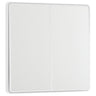 BG Evolve Pearlescent White 2 Gang 2-Way 20A Edge to Edge Rocker Light Switch | PCDCL42EW by British General (BG-PCDCL42EW)
