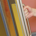 Intumescent Fire Rated Door Edge Guard - Satin Anodised Aluminium