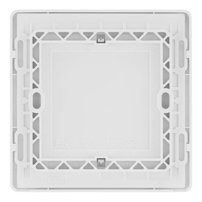 BG Evolve Brushed Steel Single Blank Plate PCDBS94W with 35mm Steel Back Box