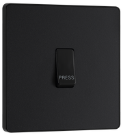 BG Evolve PCDMB14B Matt Black 10AX 1 Way Press Switch-Black Insert by British General (BG-PCDMB14B-Shopify-SA_1)