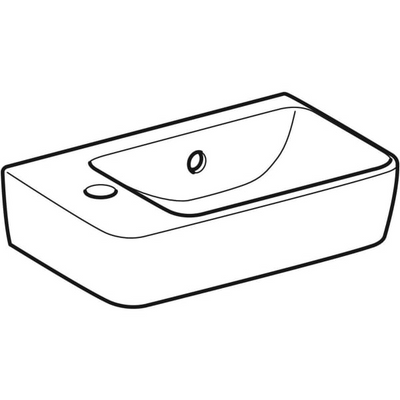 Geberit Selnova Compact LH Countertop Basin 400mm - 1 Tap Hole - 501.518.00.7 by Geberit (Geberit-501.518.00.7)