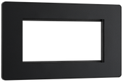 BG Evolve PCDMBEMR4B Matt Black 4 Euro Module Front Plate-Black Insert by British General (BG-PCDMBEMR4B-Shopify-SA_1)