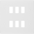 BG R86 Nexus Grid | White | Moulded 6 Module Front Plate