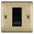 BG Nexus Antique Brass Single IDC Secondary Telephone Socket - Black Insert