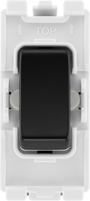 BG RFB12C Nexus Grid Matt Black 20AX 2 Way 1 Pole Centre-Off Switch Module