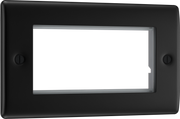 BG NFBEMR4 Nexus Metal Matt Black 100x50 Aperture Quadruple Rectangular Euro Module Front Plate by British General (BG-NFBEMR4-Shopify-SA_1)
