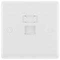 BG 8RJ45/1 Moulded Round Edge | White | RJ45 Single Data Outlet Socket (Screw)