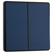 BG Evolve Matt Blue 2 Gang 2-Way 20A Edge to Edge Rocker Light Switch | PCDDB42EB by British General (BG-PCDDB42EB)