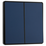 BG Evolve Matt Blue 2 Gang 2-Way 20A Edge to Edge Rocker Light Switch | PCDDB42EB by British General (BG-PCDDB42EB)