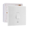 BG Nexus Single Bell Push Switch 1 Gang 10AX White & 32mm Pattress Back Box by British General (BG-814+891)