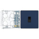 BG Evolve Matt Blue 1 Gang 20A 16AX 2 Way Light Switch PCDDB12B with 35mm Steel Back Box