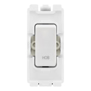 BG RRHBW White 20A DP Appliance Grid Switch Labelled Hob by British General (BG-RRHBW+R30)