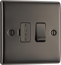 BG NBN50 Nexus Metal Black Nickel 13A Switched Fused Spur Unit