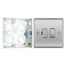 BG Nexus Brushed Steel 13A Switched Spur NBS50 with 25mm Steel Back Box by British General (BG-NBS50+HGS02)