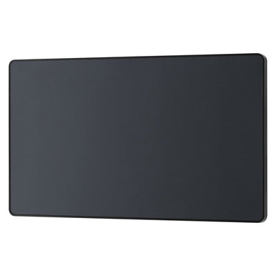 BG Evolve Matt Grey Double Blank Plate PCDMG95B with 35mm Steel Back Box