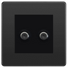 BG Evolve Black Chrome Double Satellite Socket PCDBC642B by British General (BG-PCDBC642B)