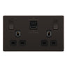 BG Screwless Black Nickel 13A Double USB 45W A+C Ports FBN22UAC45B by British General