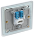 FPCBTS1 Back - This Secondary telephone socket from British General uses a screw terminal connection and should be used for an additional telephone point which feeds from the master telephone socket.