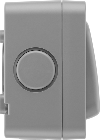 BG Electrical WP42 Nexus Storm Grey 2 Gang 2 Way Single Pole Switch With Neon IP66 20A