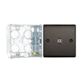 BG Nexus Black Nickel 1 Gang Co-Axial Socket NBN60 with 35mm Steel Back Box