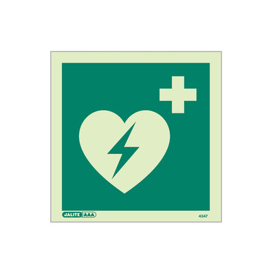 Emergency AED Defibrillator Location Signs