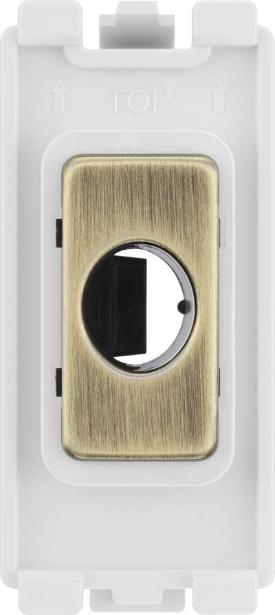 BG RABFLEX Nexus Grid Antique Brass Flex Outlet Module by British General (BG-RABFLEX)