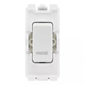 BG RRFDW White 20A DP Appliance Grid Switch Labelled Fridge