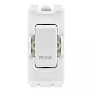 BG RRFDW White 20A DP Appliance Grid Switch Labelled Fridge by British General (BG-RRFDW+R30)