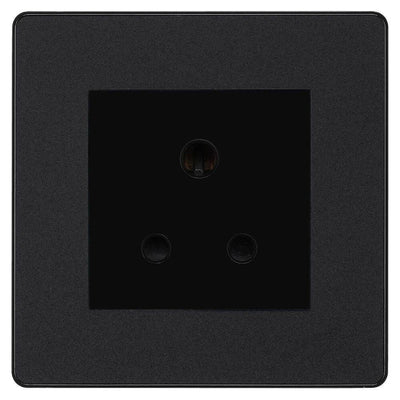 BG Evolve Matt Black 5A Unswitched Socket PCDMB5AUSSB by British General (BG-PCDMB5AUSSB)