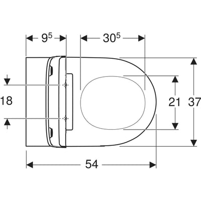 Geberit One Wall Hung Toilet, Shrouded, Turboflush, With Seat, White - 500.201.01.1 by Geberit (Geberit-500.201.01.1)