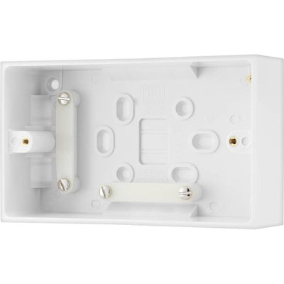 BG 978 Moulded Square Edge | White | 45mm | 2 Gang Surface Box by British General (BG-978)