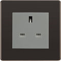 BG Nexus Screwless Black Nickel 13A Unswitched Socket FBNUSSG